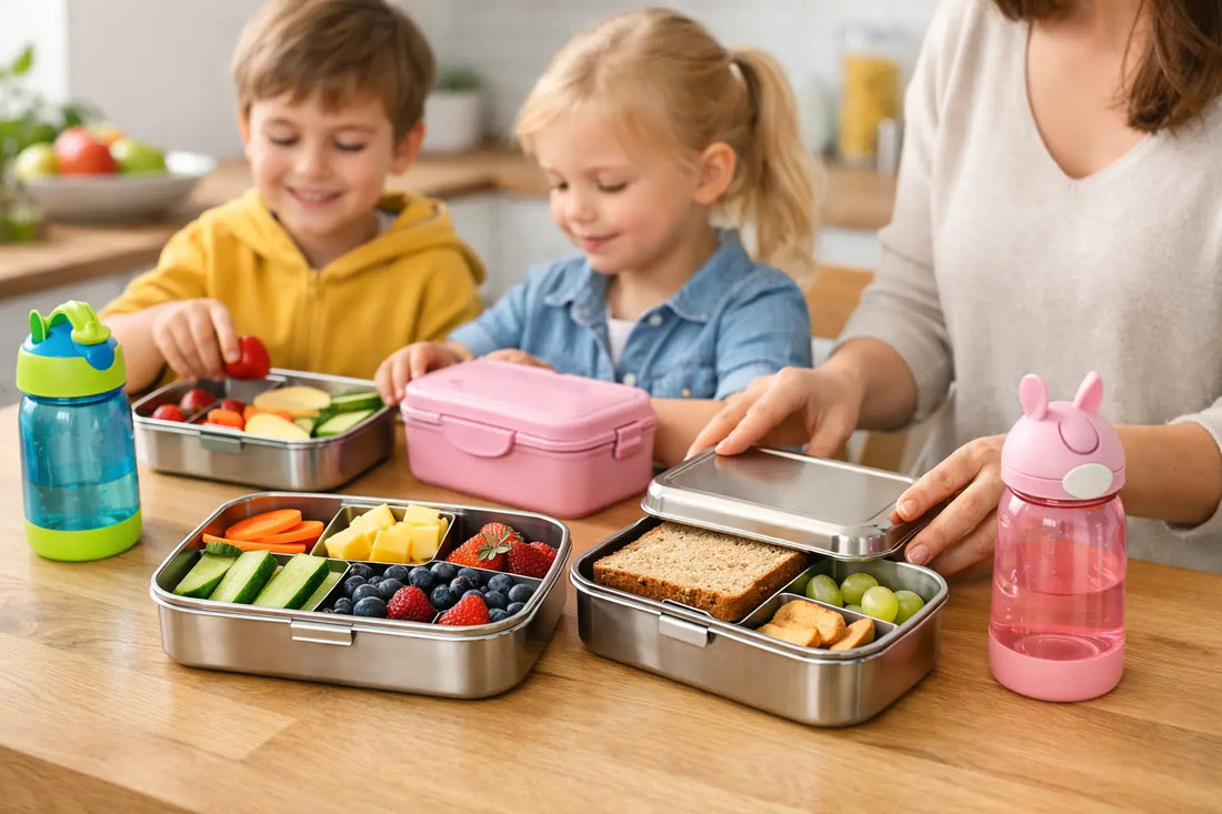 Test auslaufsicherer Kinder-Brotdosen im Alltag