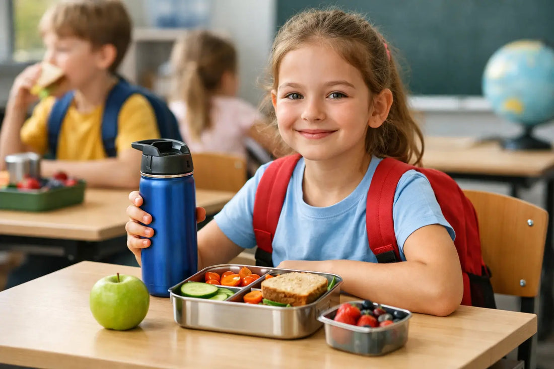 Robuste Trinkflasche für Kinder in der Schule