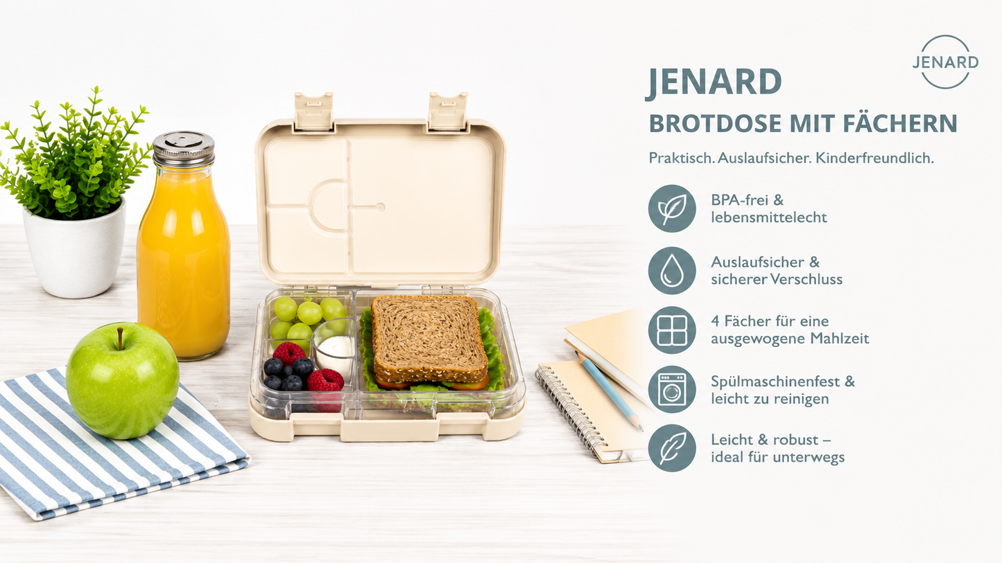 Jenard® lunch box, bento box, lunch box, snack box for children