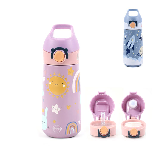 JENARD® Trinkflasche für Kinder aus doppelwandigem Edelstahl