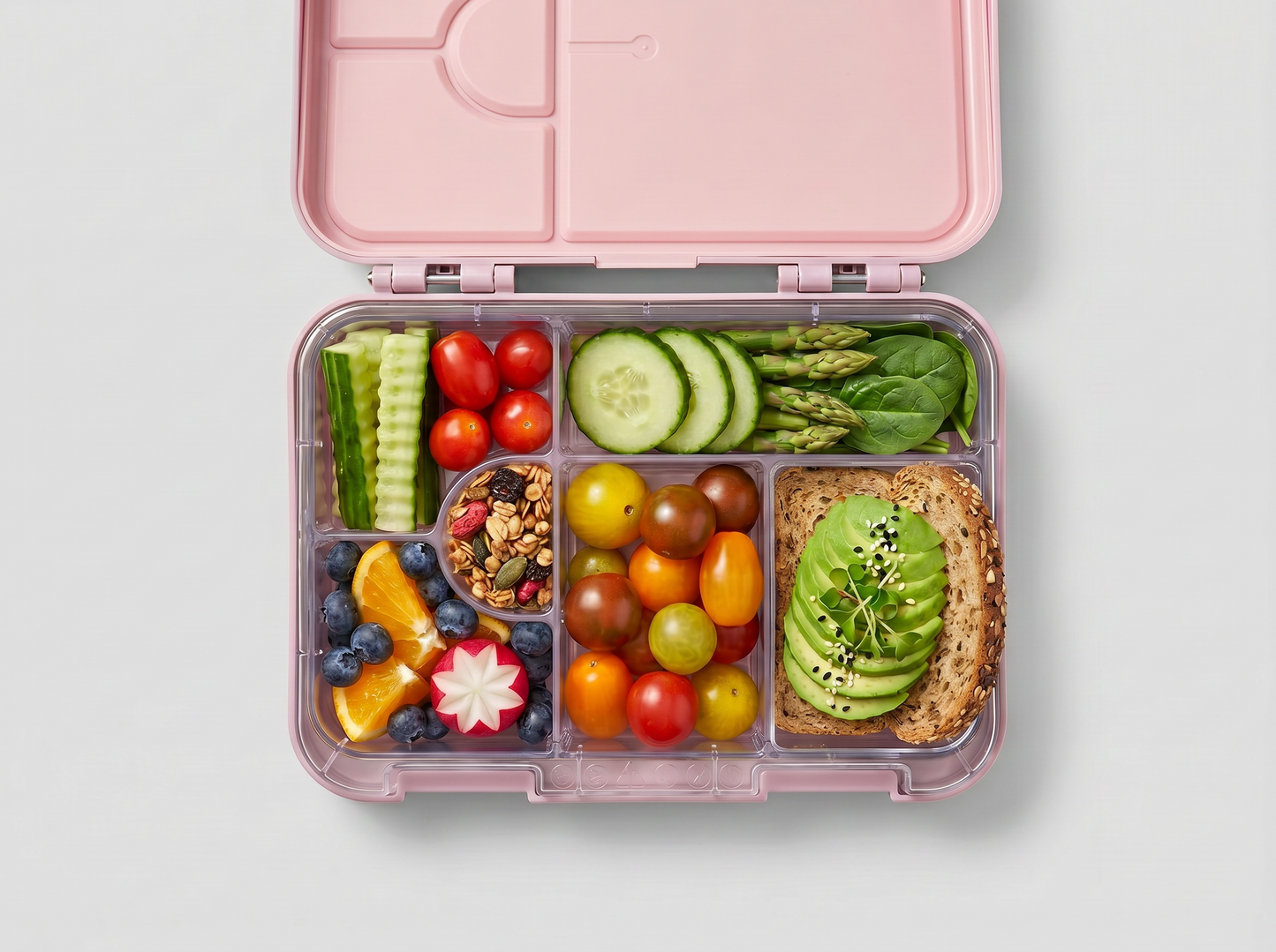 JENARD Brotdose & Trinkflasche Set für Kinder – Rosa | Regenbogen